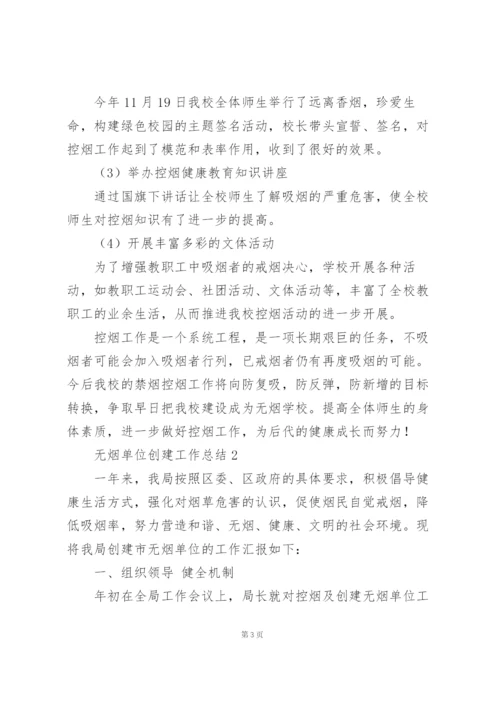 无烟单位创建工作总结范本.docx