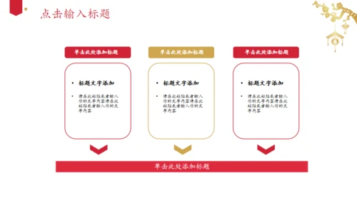 富贵喜庆经典红金色中国风通用PPT