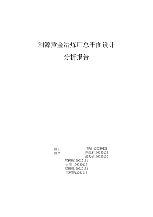 利源黄金总平面设计分析报告