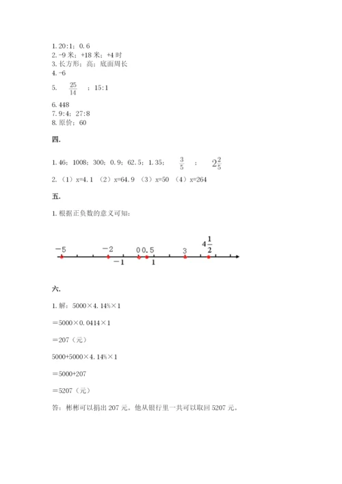 沪教版六年级数学下学期期末测试题附完整答案【各地真题】.docx