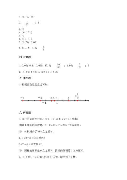 人教版六年级下册数学期末测试卷精品【基础题】.docx