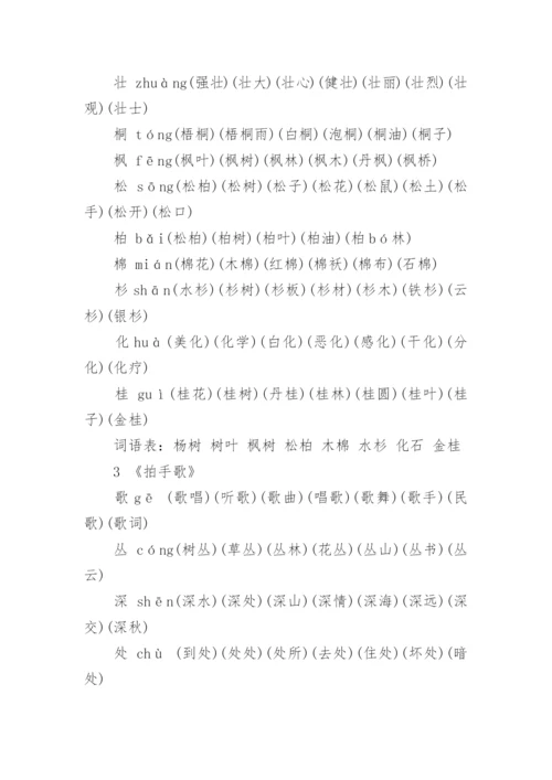 二年级语文上册语文生字表大全.docx