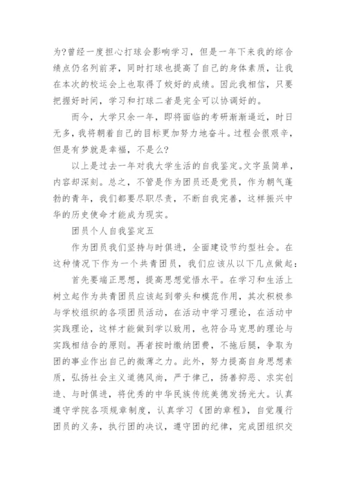 优秀团员个人自我鉴定7篇通用.docx