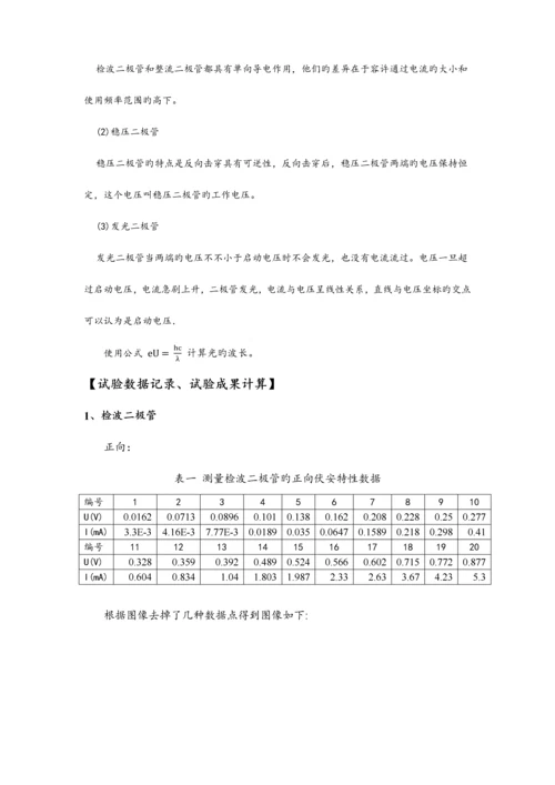 2023年非线性元件伏安特性的测量实验报告.docx