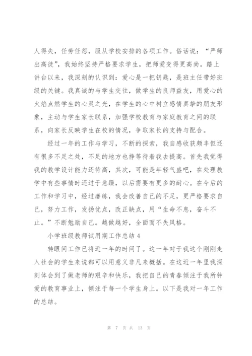 小学班级教师试用期工作总结.docx