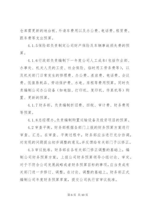 XX公司财务预算管理制度.docx