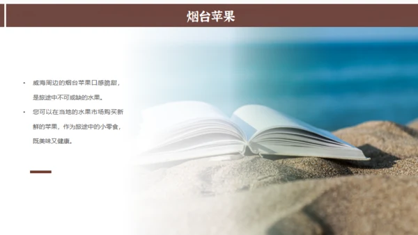 威海旅游日记通用PPT模板