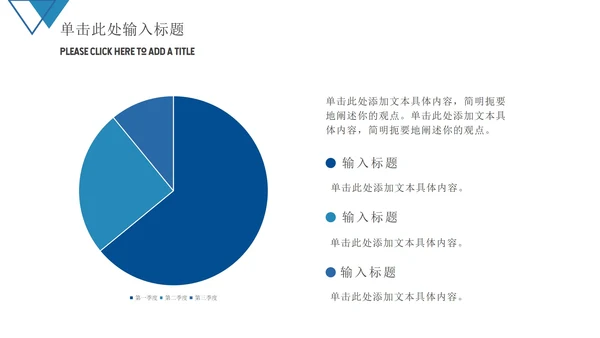 蓝色简约总结汇报ppt模板