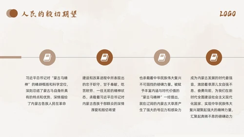 棕色简约蒙古马精神PPT模板宣传PPT动态PPT