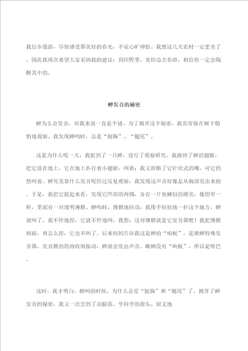 苏教版四年级下册习作二雏鹰争章作文