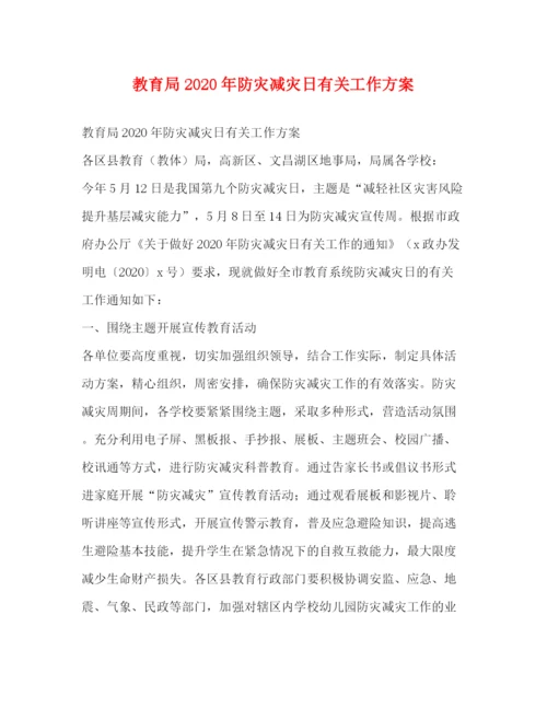 精编之年防灾减灾日有关工作方案2.docx