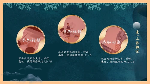 国潮风年终总结通用PPT模板