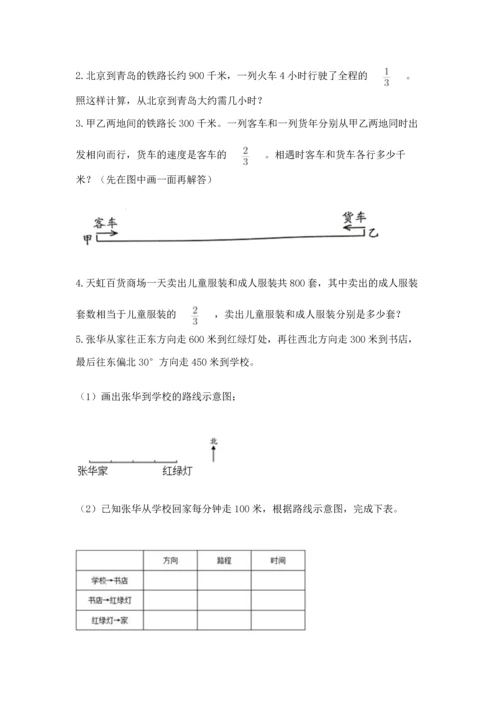 人教版六年级上册数学期中测试卷附答案【实用】.docx