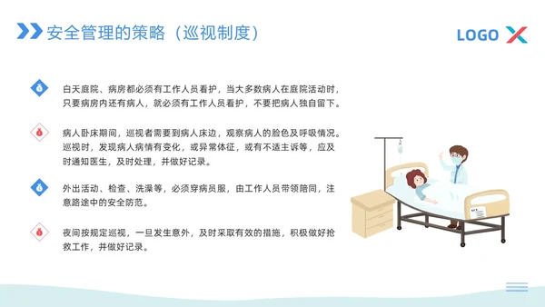 蓝粉色简约病区安全管理PPT模板宣传PPT动态PPT