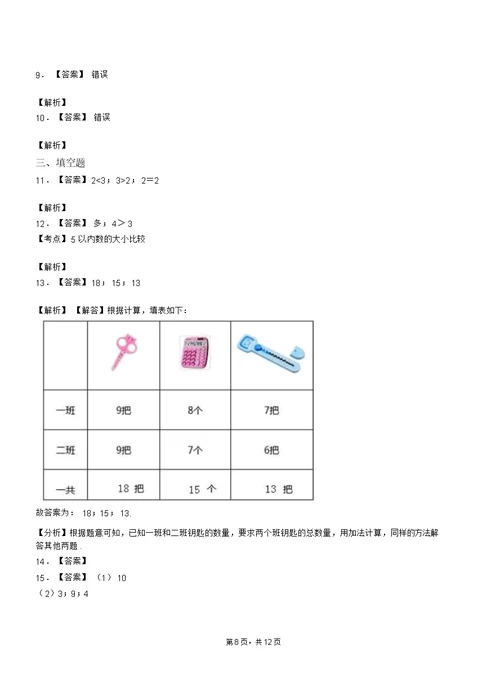 宣州区第一小学2018-2019学年一年级上学期期末考试模拟题