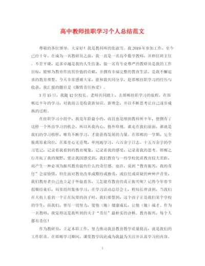 精编之高中教师挂职学习个人总结范文.docx