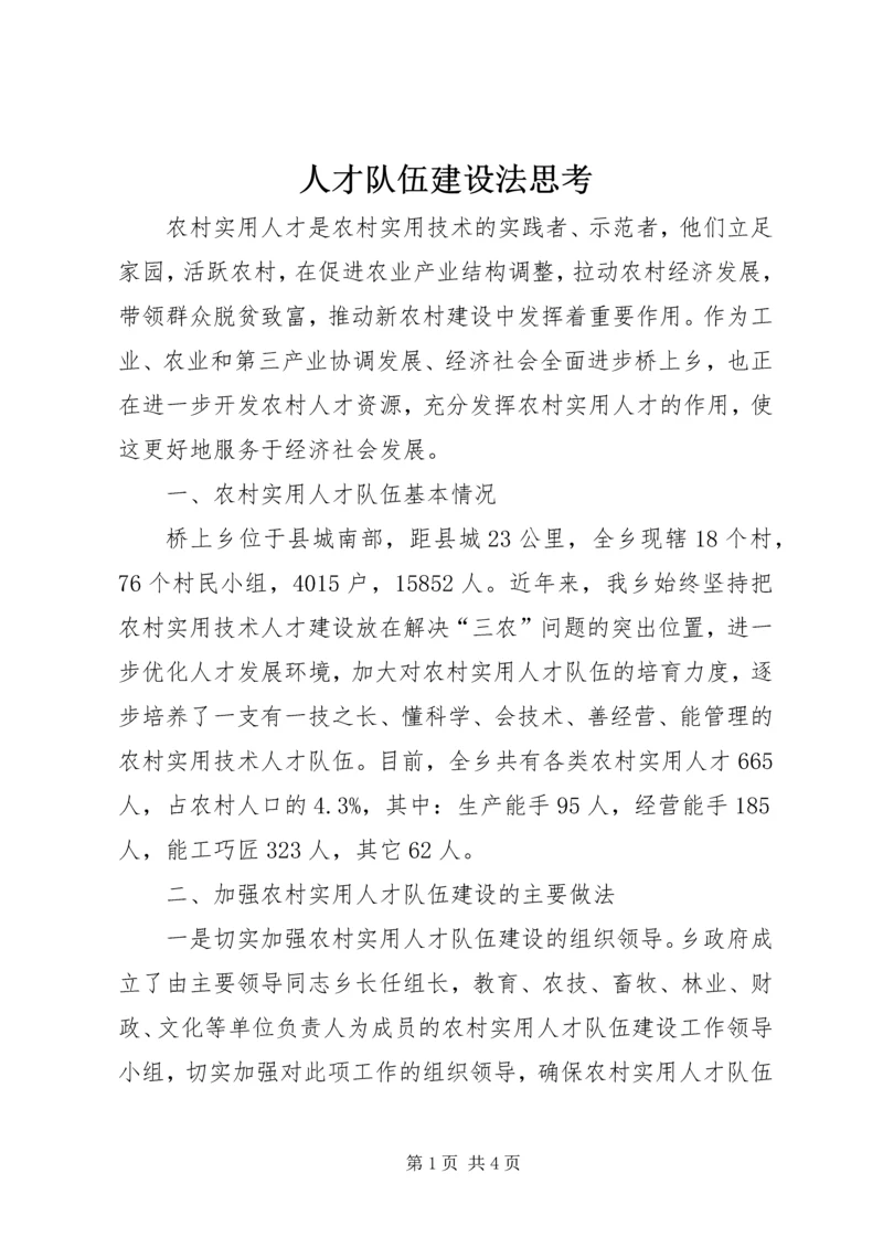 人才队伍建设法思考.docx