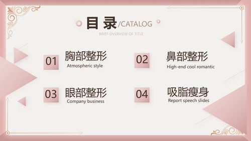 微整形项目介绍工作总结汇报动态PPT