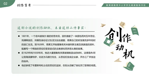 《悲惨世界》读书分享名著导读PPT模板