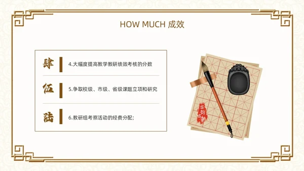 棕色古风如何打造高效教研团队PPT模板