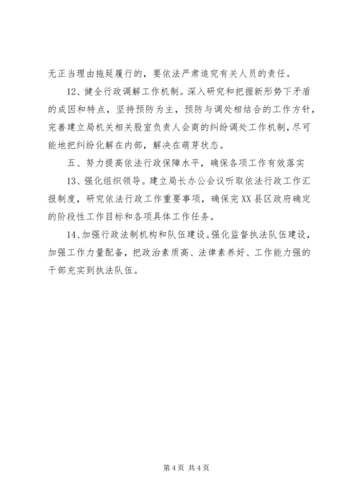 水土保持局XX年依法行政工作计划.docx