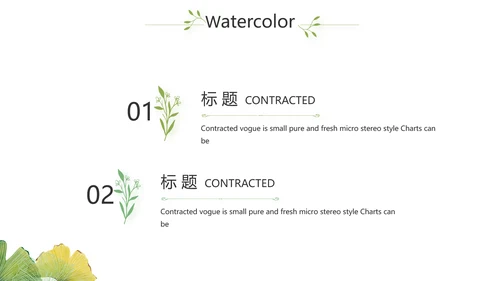 银杏叶医药工作总结汇报动态PPT