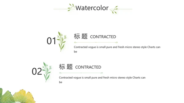 银杏叶医药工作总结汇报动态PPT