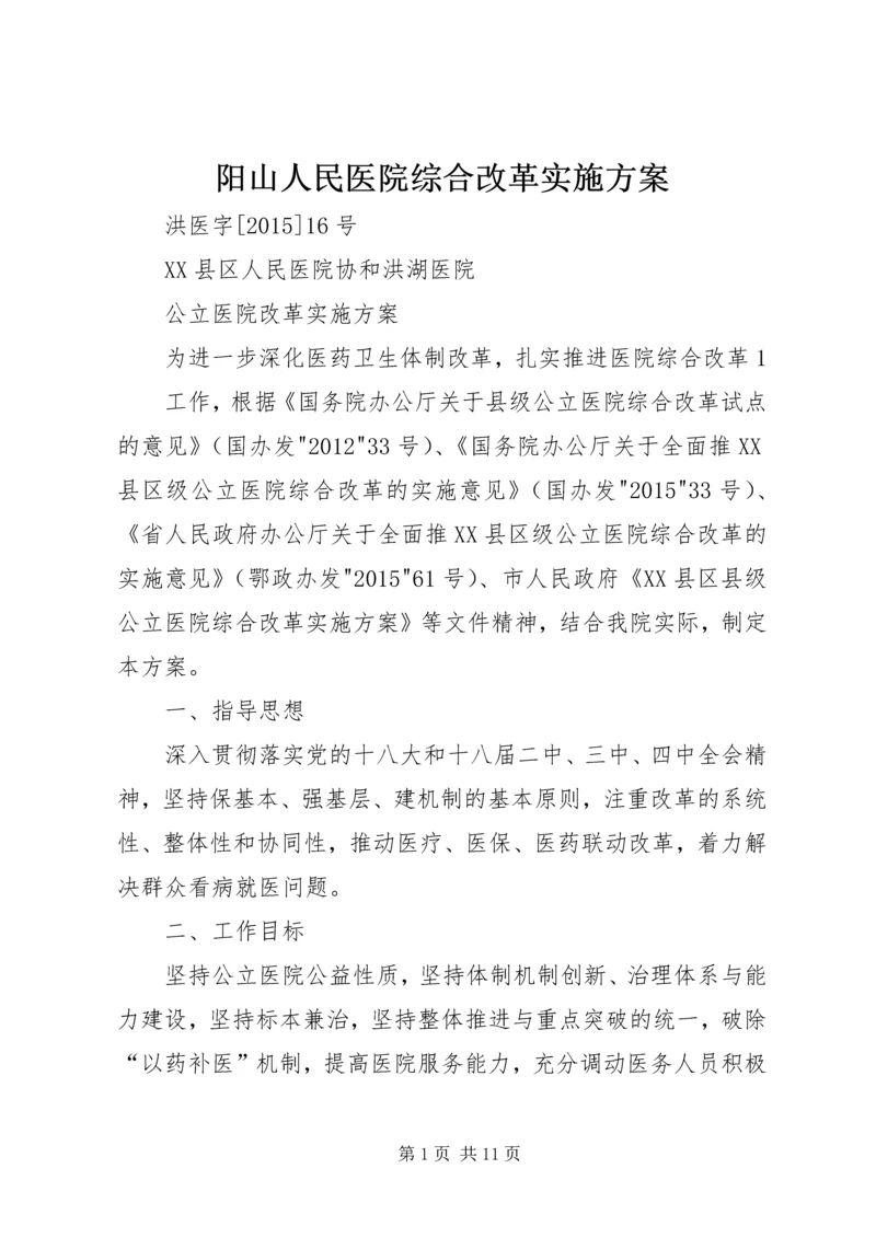 阳山人民医院综合改革实施方案 (2).docx