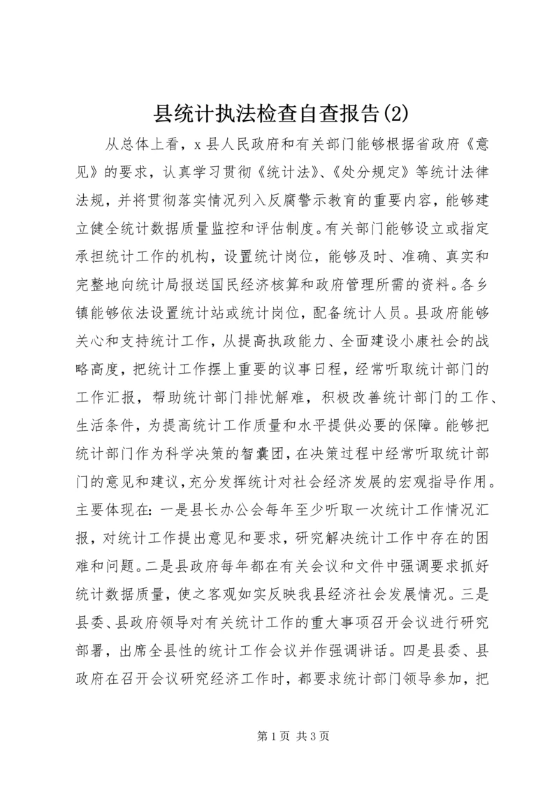 县统计执法检查自查报告(2).docx