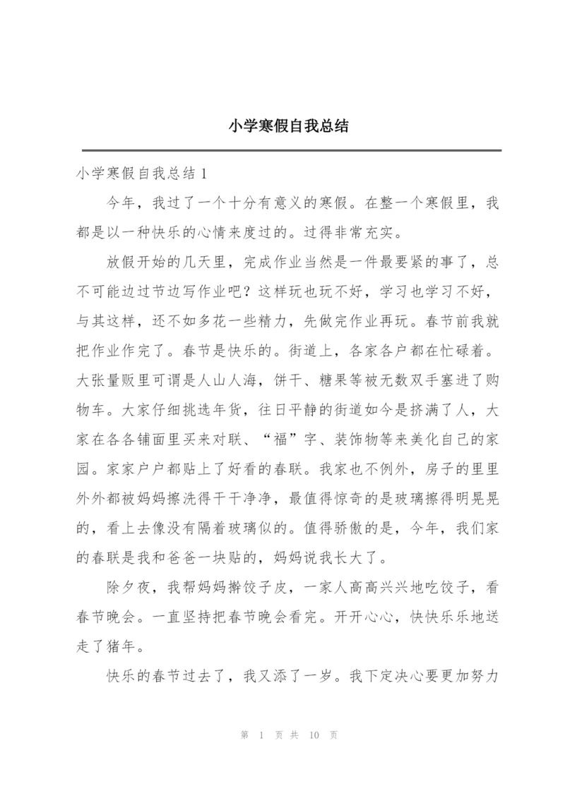 小学寒假自我总结.docx