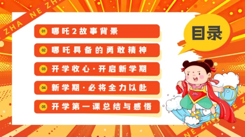 哪吒精神介绍通用PPT模板