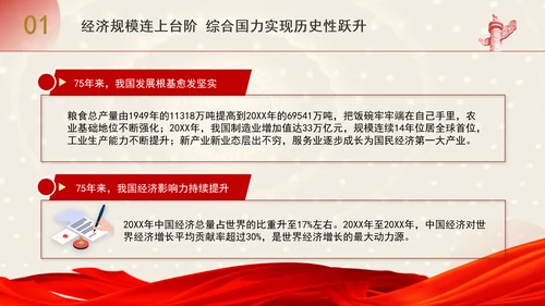 总量连上台阶结构优化升级新中国成立75周年经济发展成就综述专题党课PPT