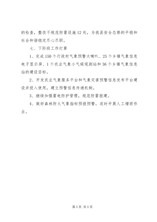 县气象局工作情况汇报.docx