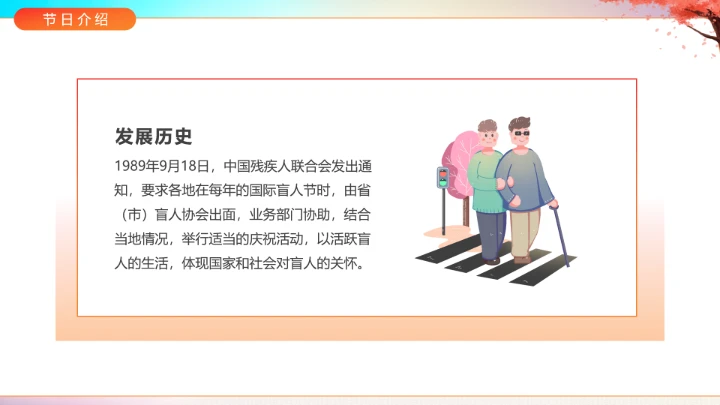 国际盲人节主题科普宣传PPT