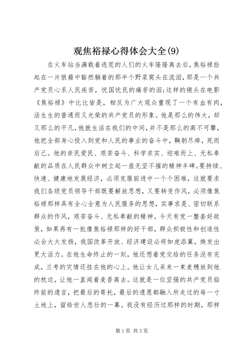 观焦裕禄心得体会大全(9).docx