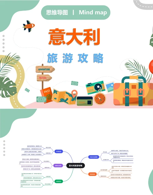 意大利旅游攻略思维导图