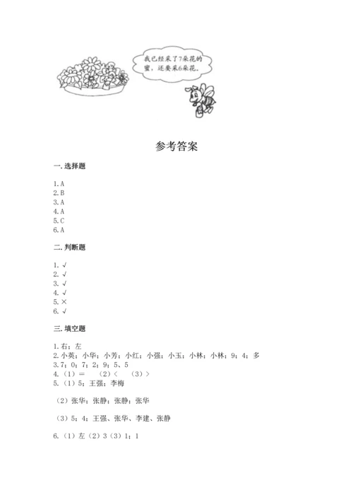 人教版一年级上册数学期末测试卷附答案【预热题】.docx