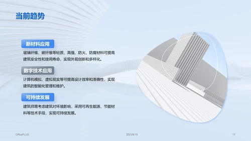 蓝色商务现代建筑设计流派研究报告PPT模板