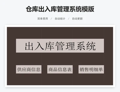 仓库出入库管理系统模版