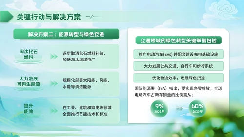 深绿色清新风世界清洁地球日环保宣传活动PPT模板