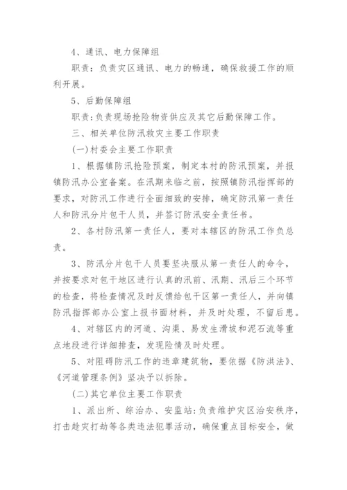 乡镇防汛人员疏散应急预案.docx