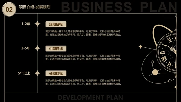 黑金商务风创业计划书PPT模板