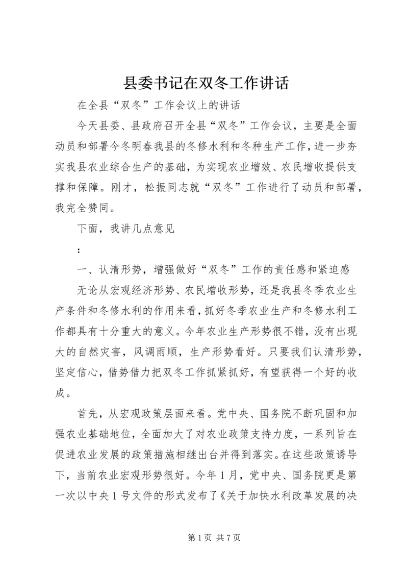 县委书记在双冬工作讲话 (3).docx