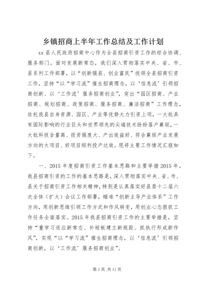 乡镇招商上半年工作总结及工作计划.docx