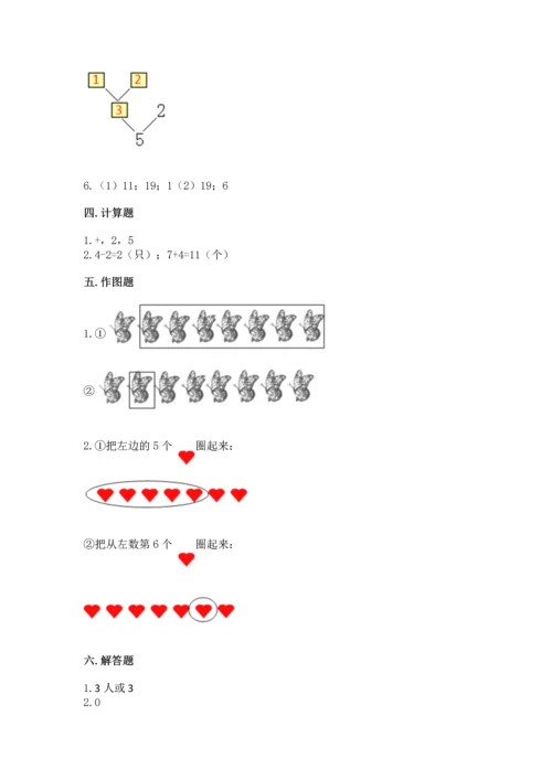 小学一年级上册数学期中测试卷精品【综合题】.docx