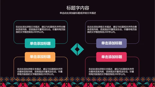 古典传统民族风格民族花纹图案PPT模板