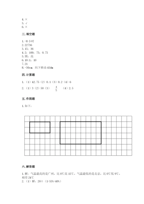 北师大版六年级下册数学期末测试卷及参考答案【研优卷】.docx