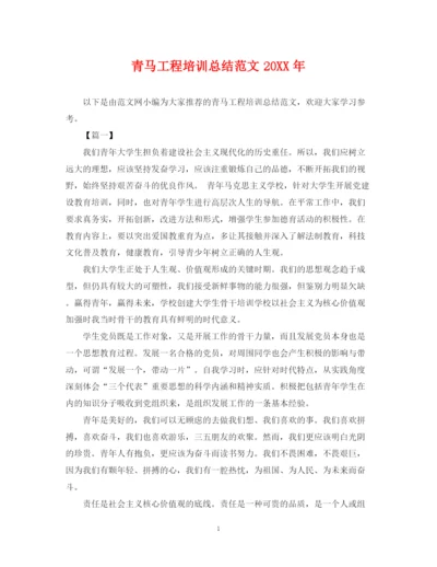 精编之青马工程培训总结范文.docx