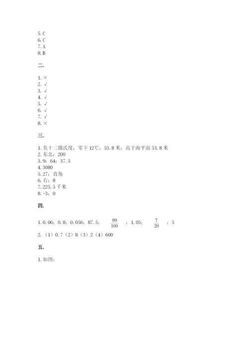 沪教版六年级数学下学期期末测试题精品【实用】.docx