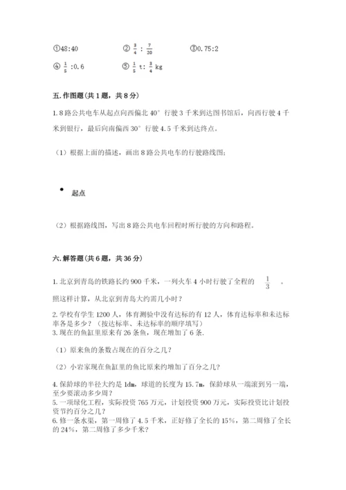 小学数学六年级上册期末测试卷带答案（满分必刷）.docx